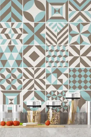 Promotion Stickers carrelage - Motif carreaux de ciment