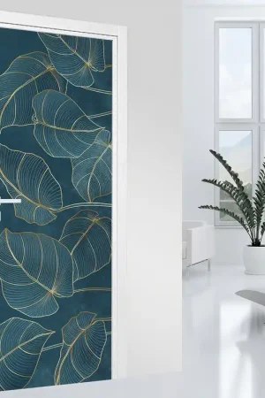 Prix Cassé Stickers pour porte - Feuilles