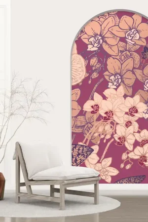Vente Flash Stickers Trompe l'œil Arche - Voute - Fleurs
