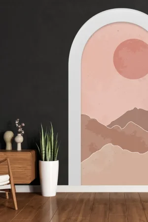 Vente Flash Stickers Trompe l'œil Arche - Voute - Paysage Boho