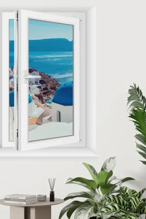 Vente Flash Stickers Trompe l'œil fenêtre - Santorin