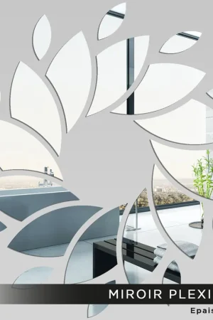 Miroir Plexiglass - Spirale pétale Usine Directe