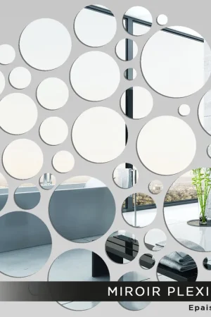 Garantie Incluse Miroir Plexiglass - Rond en folie