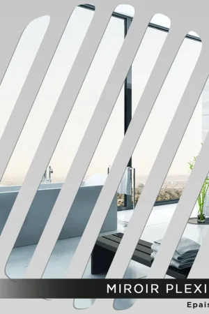 Miroir Plexiglass - Traits design Meilleure Qualité