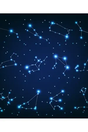 Haute Qualité Plafondtendu romantique - La nuit bleu avec les étoiles