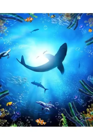 Offre Exclusive Décor plafond personnalisé - Fond marin - Le requin