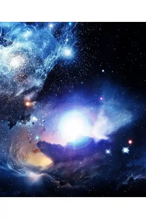Bon Marché Décoration plafond paysage univers - Les étoiles lumineuses dans le ciel bleu foncé