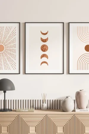 Commande En Gros Lot de 3 Affiches / Posters Triptyque - Boho