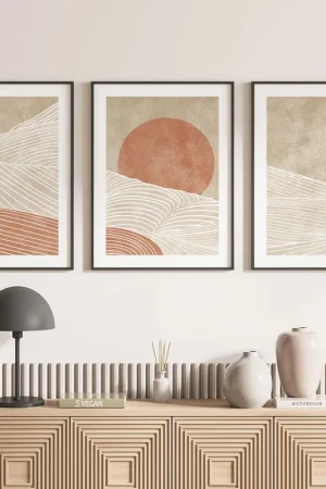 Lot de 3 Affiches / Posters Triptyque - Boho Nouvelle Collection