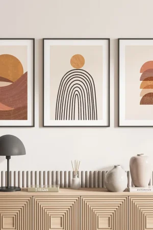 Acheter En Ligne Lot de 3 Affiches / Posters Triptyque - Boho