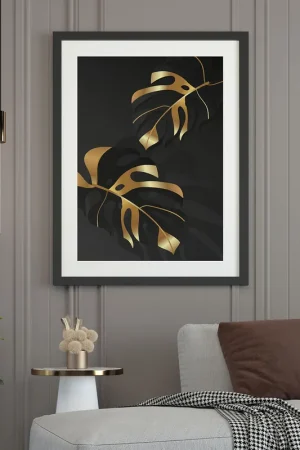 Affiche / Poster - Feuilles dorées Dernier Modèle