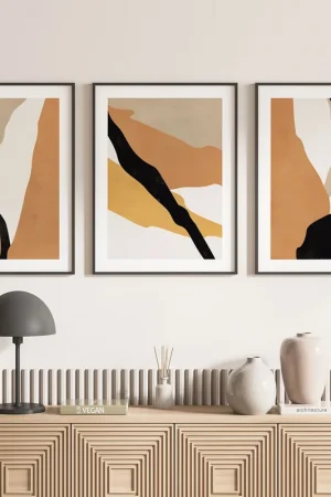 Acheter En Ligne Lot de 3 Affiches / Posters Triptyque - Abstrait