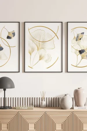 Acheter En Ligne Lot de 3 Affiches / Posters Triptyque - Fleurs