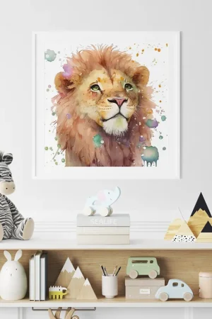 Affaire À Saisir Poster / Affiche carrée Enfants - Lion