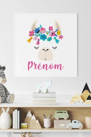 Affaire À Saisir Poster / Affiche carrée enfants personnalisée - Lama