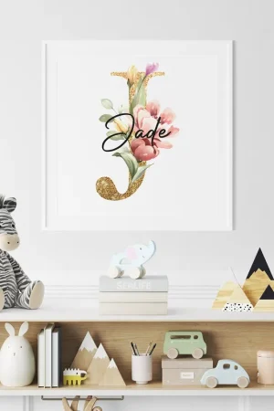 Affaire À Saisir Affiche / Poster Monogramme Carrée - Lettre J