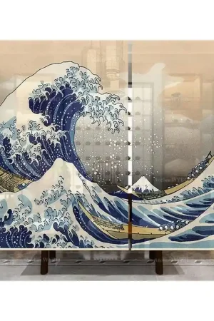 Prix Cassé Cloison Japonaise issue d'un ukiyo-e - La grande vague