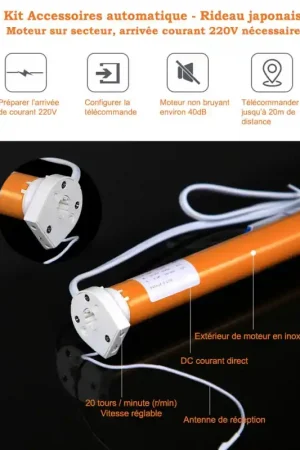 Kit accessoire automatique, moteur sur secteur - Rideau japonais Soldes