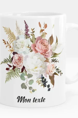 Mug - Tasse personnalisée - Fleurs Solde