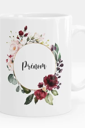 Mug - Tasse personnalisée - Fleurs Tendance