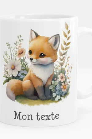 Achetez Aujourd’hui Mug - Tasse personnalisée - Renard fleurs