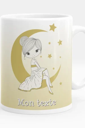 Certifié Mug - Tasse personnalisée - Fille lune
