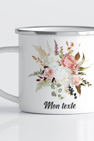 Exclusif Tasse - Mug Émaillé - Fleurs
