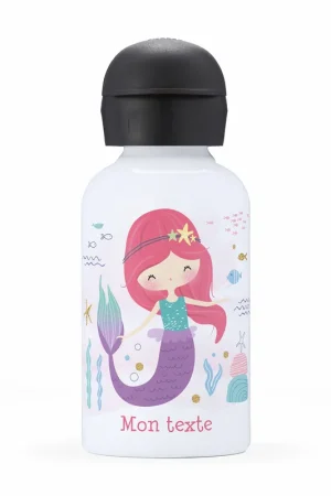 Gourde isotherme enfant personnalisée - Sirène océan Meilleure Qualité