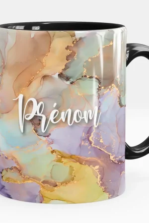 Dernier Modèle Mug - Tasse personnalisée - Effet marbré