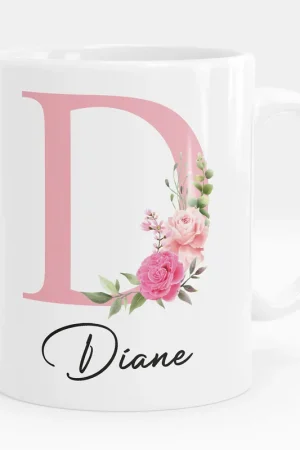 Dernier Modèle Mug - Tasse personnalisée Monogramme - Lettre D