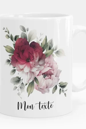 Artisanat Mug - Tasse personnalisée - Fleurs