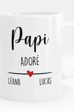 Dernier Modèle Mug - Tasse personnalisée - Papi adoré