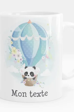Garantie Incluse Mug - Tasse personnalisée - Panda montgolfière