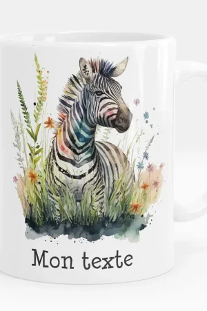 En Vogue Mug - Tasse personnalisée - Zèbre fleurs