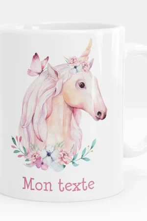 Dernière Chance Mug - Tasse personnalisée - Licorne fleurs