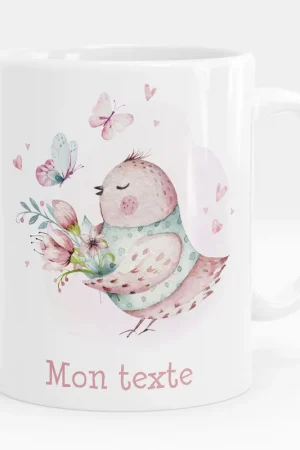 Acheter En Ligne Mug - Tasse personnalisée - Oiseau fleurs