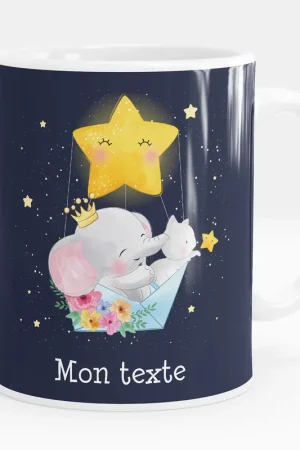 Bon Plan Mug - Tasse personnalisée - Éléphant étoile
