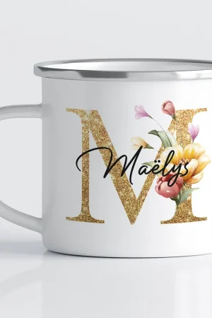 Expédition Rapide Tasse - Mug Émaillé Monograme - Lettre M