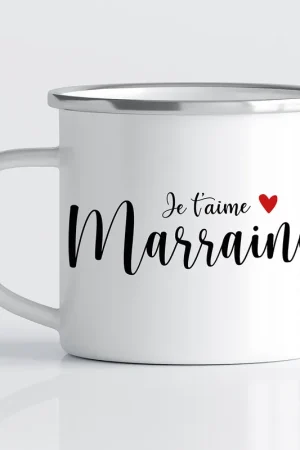 Affaire À Saisir Tasse - Mug Émaillé - Je t'aime Marraine