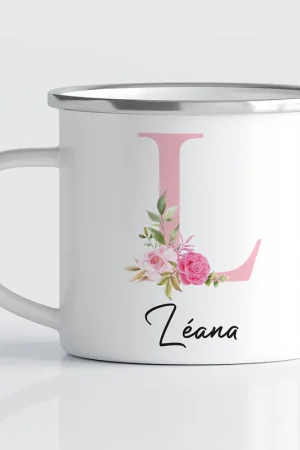 Bon Marché Tasse - Mug Émaillé Monograme - Lettre L