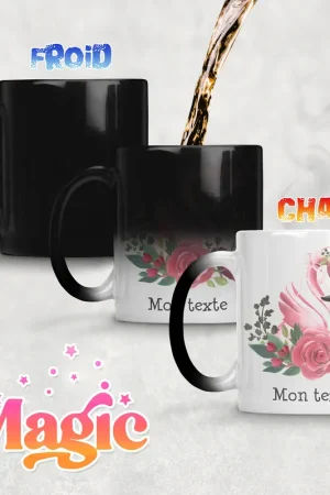 Dernier Modèle Tasse - Mug Magique - Flamant rose