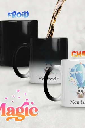Expédié Aujourd’hui Tasse - Mug Magique - Panda Montgolfière