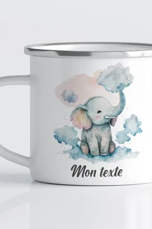 En Vogue Tasse - Mug Émaillé Enfants - Éléphant