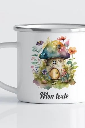 Exclusif Tasse - Mug Émaillé Enfants - Maison Champignon