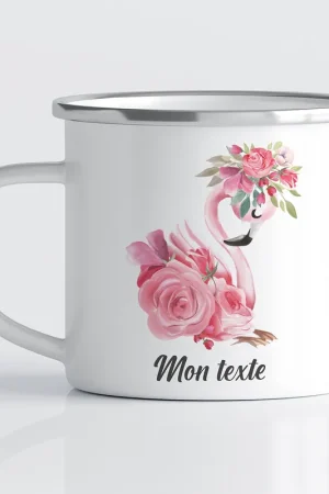 Vente Directe Tasse - Mug Émaillé Enfants - Flamant Rose