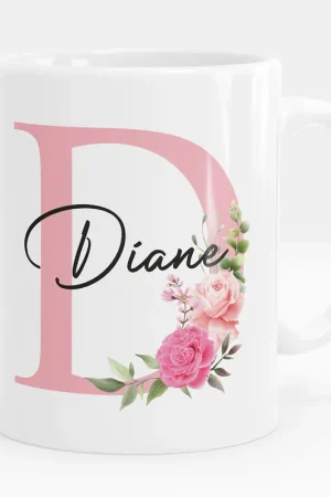 Fait Main Mug - Tasse personnalisée Monogramme - Lettre D