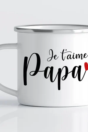 Acheter En Ligne Tasse - Mug Émaillé - Je t'aime papa