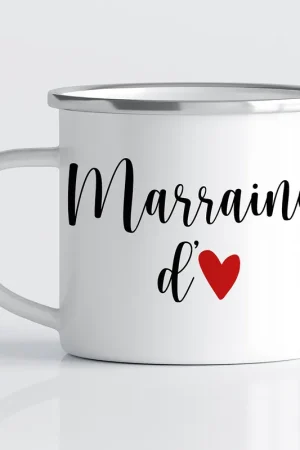 Dernier Modèle Tasse - Mug Émaillé - Marraine d'amour