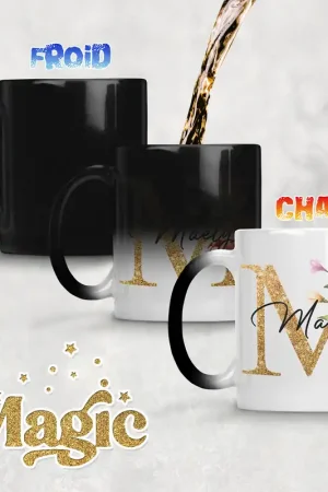 Commander Vite Tasse - Mug Magique Monogramme - Lettre M