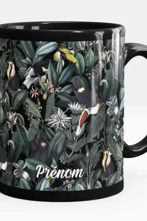 Exclusif Mug - Tasse personnalisée Noir intégral - Toucans